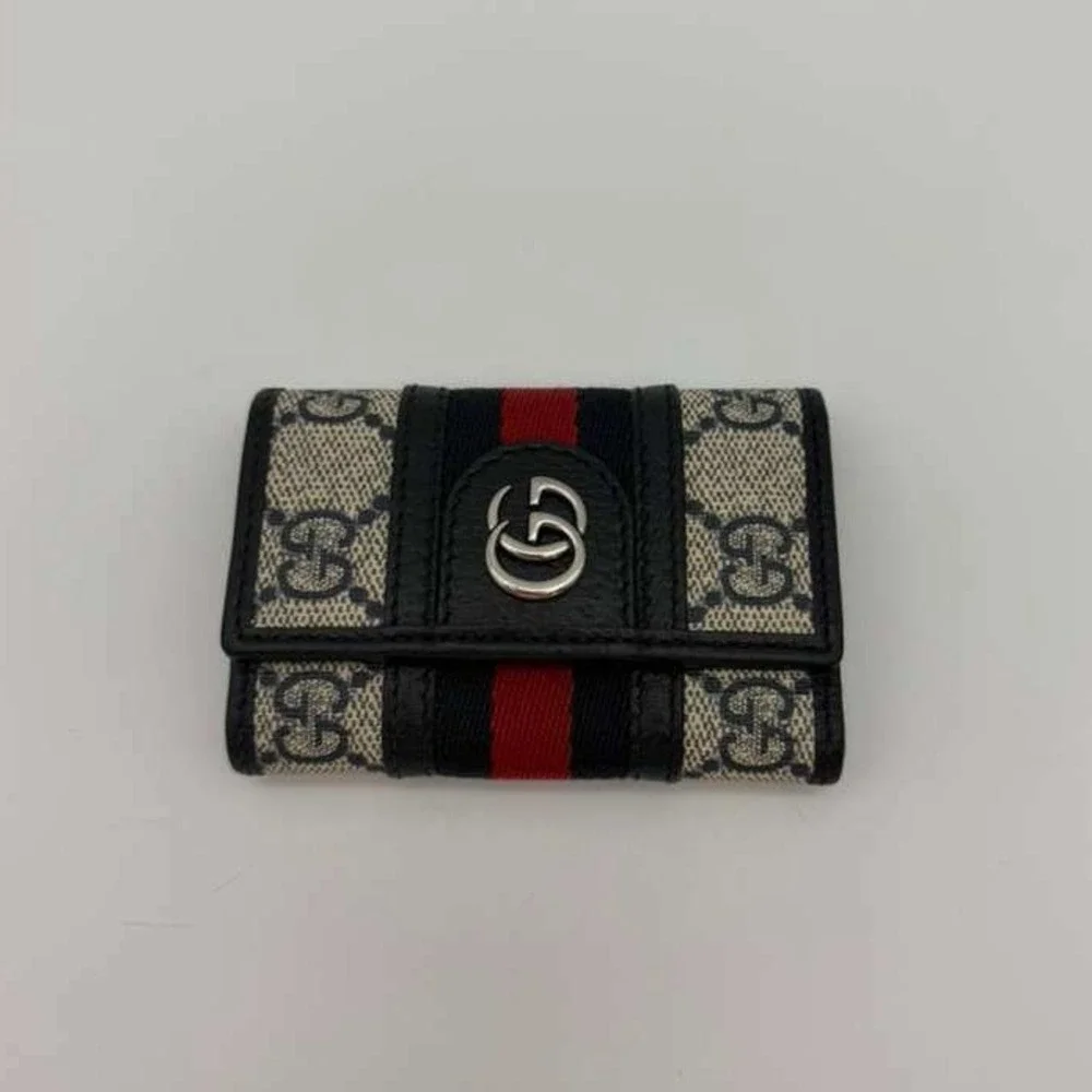 Authentic‎ Gucci Ophidia GG Key Case – Beige/Ebeny Canvas – Excellent Condition